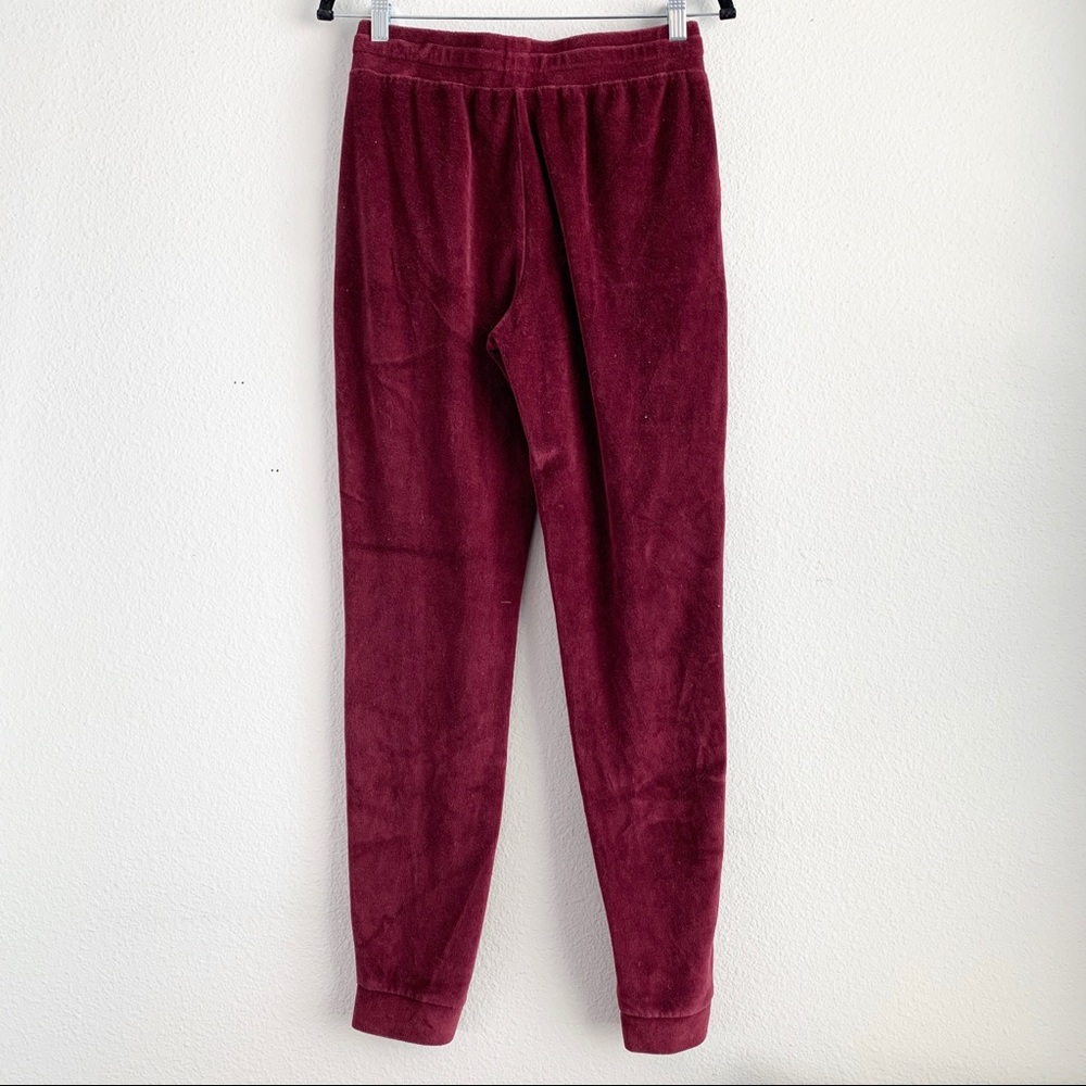 Year of Ours Revolve Velour Jogger in Burgundy - Picture 3 of 7